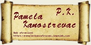 Pamela Kanostrevac vizit kartica